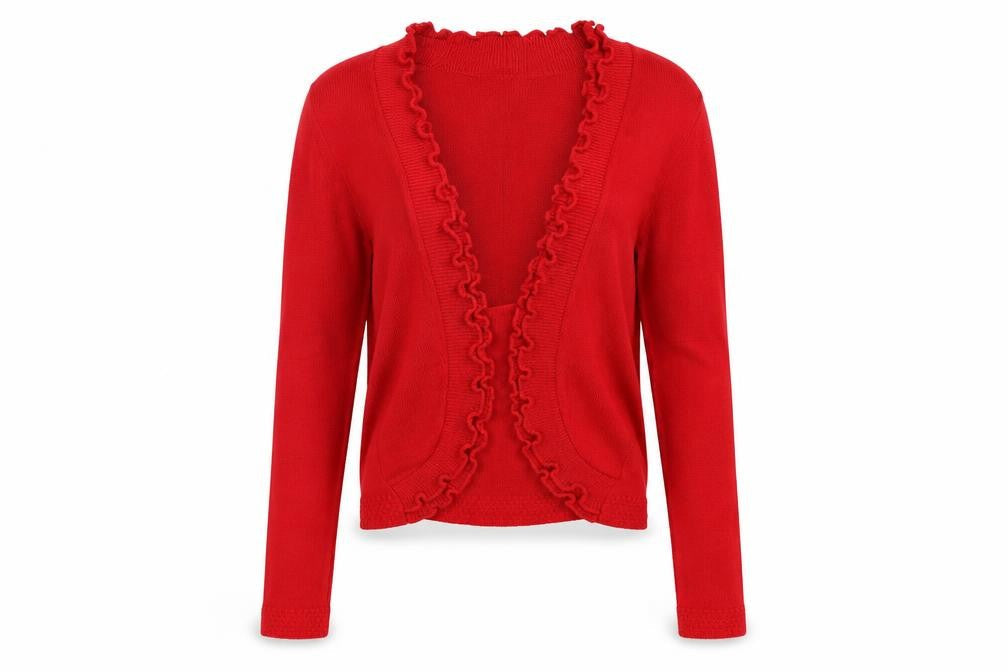 JUST ELEGANCE Womens Red   Cardigan Jumper Size M