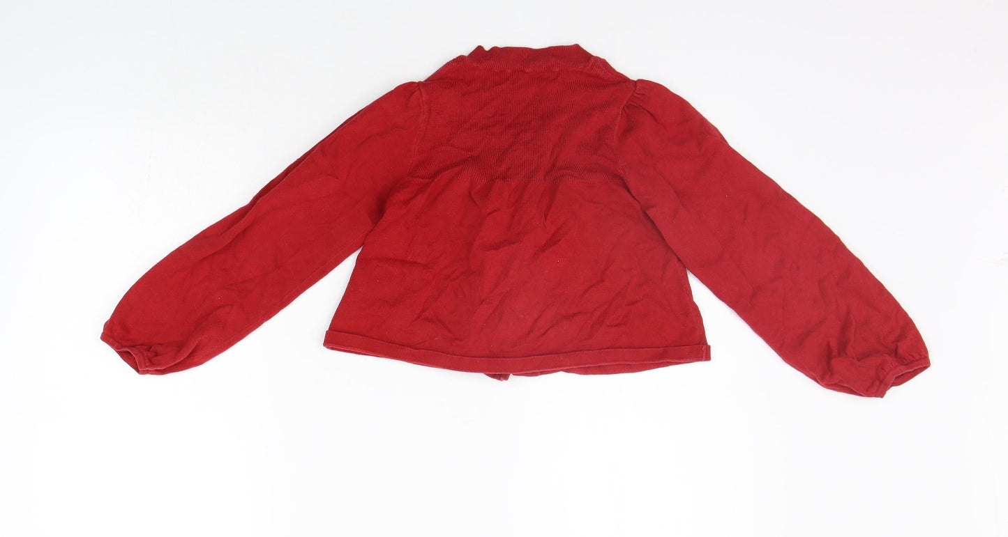 Adams Kids Girls Red   Cardigan Jumper Size 8 Years