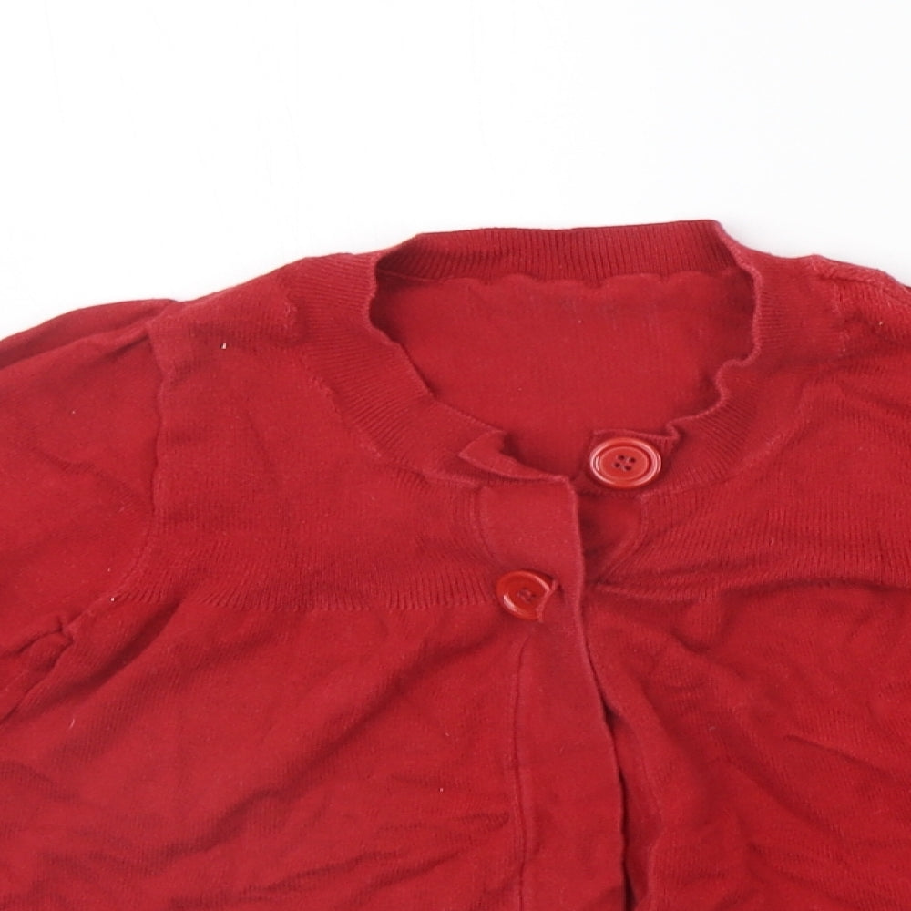 Adams Kids Girls Red   Cardigan Jumper Size 8 Years