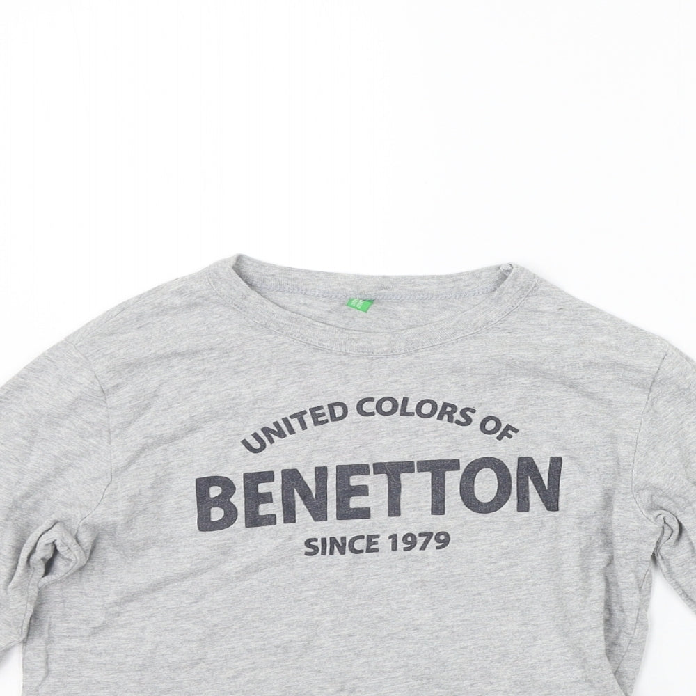 United Colours of Benetton Boys Grey   Basic T-Shirt Size M