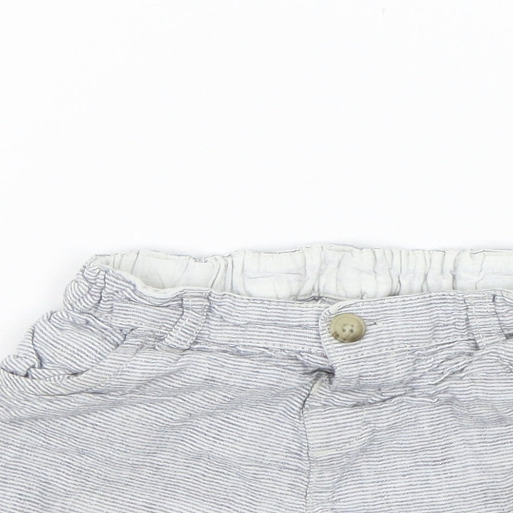 Matalan Girls Grey Striped  Chino Shorts Size 3-4 Years
