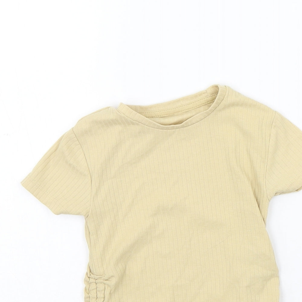 George Girls Beige   Basic T-Shirt Size 5-6 Years