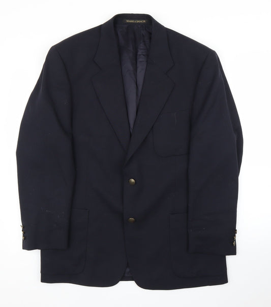 M&S Mens Blue   Jacket Suit Jacket Size 40