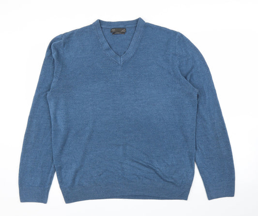 M&S Mens Blue   Pullover Jumper Size XL