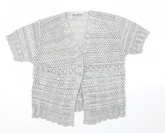 Pure and Natural Womens Grey   Cardigan Jumper Size XL