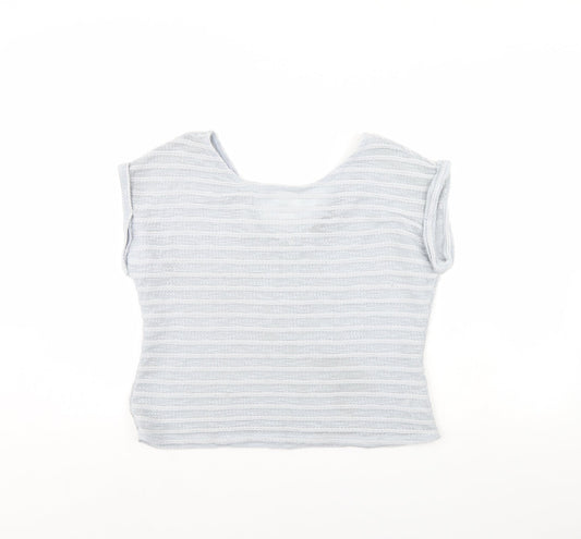 New Look Womens Grey   Cropped Blouse Size 12
