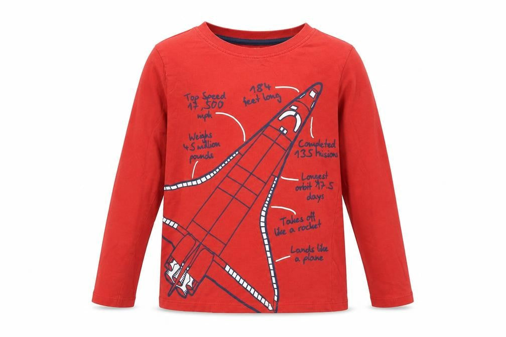H&M Girls Red   Basic T-Shirt Size 6 Years  - Rocket