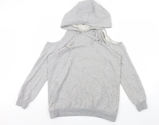Select Womens Grey   Pullover Hoodie Size 14