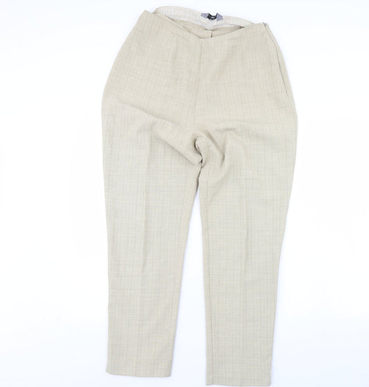 AMARANTO Womens Beige   Trousers  Size 14 L29 in