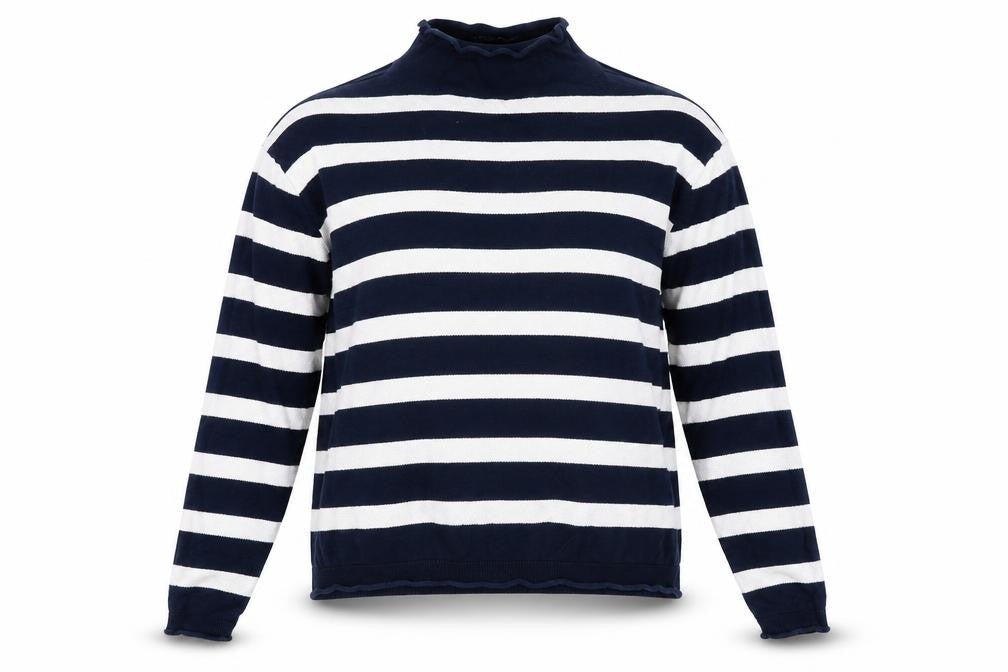 ESMARA Womens Blue Striped  Pullover Jumper Size S