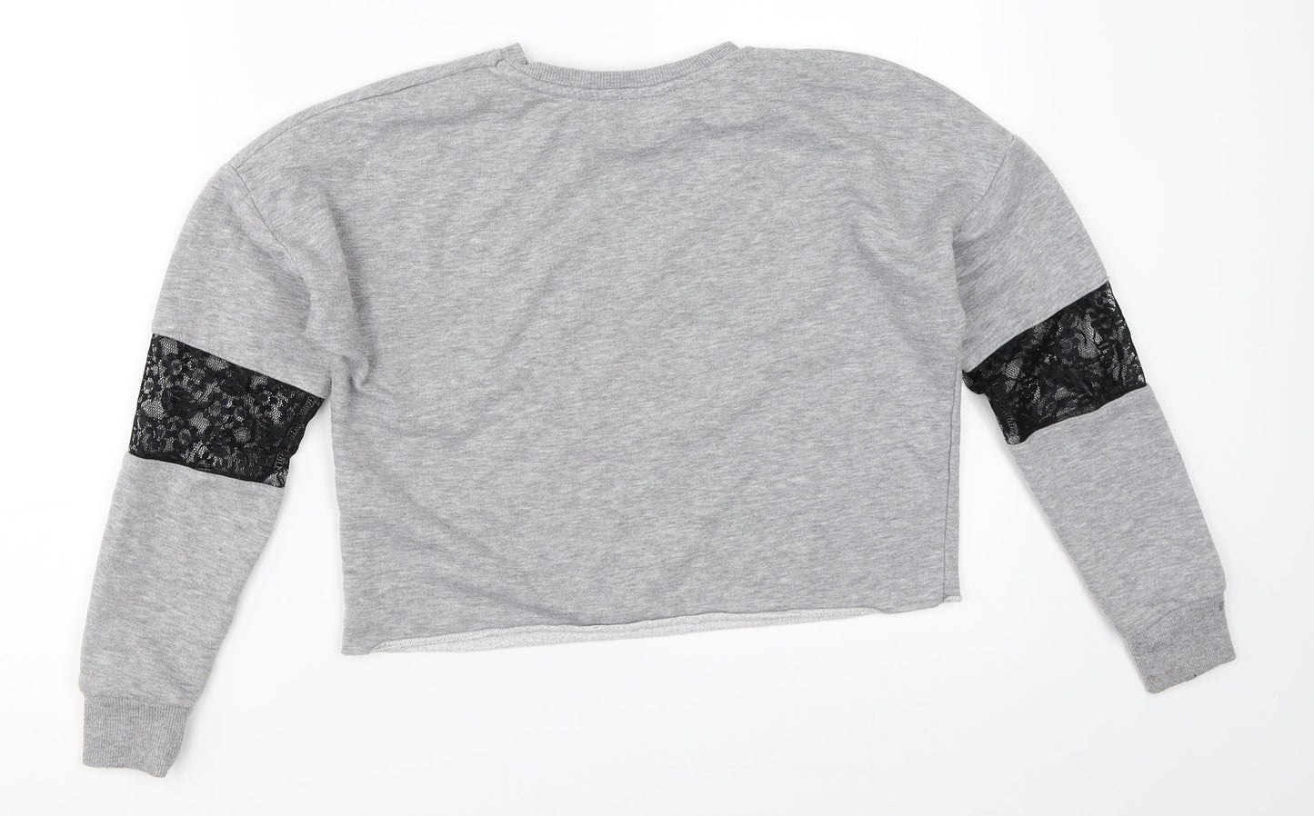 Candy Couture Girls Grey   Pullover Sweatshirt Size 12 Years