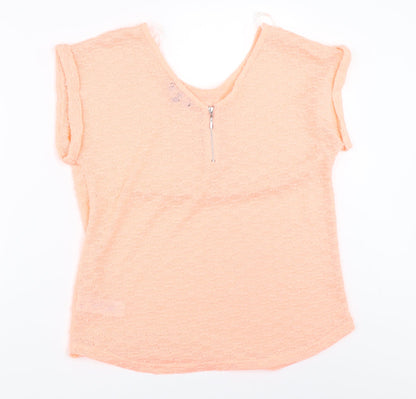 New Look Womens Orange   Basic T-Shirt Size 12