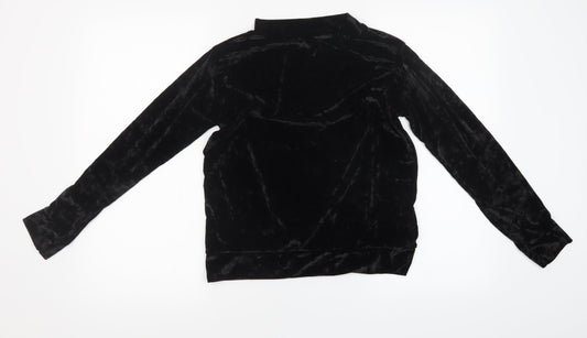 Nikka Womens Black  Velvet Basic T-Shirt Size S