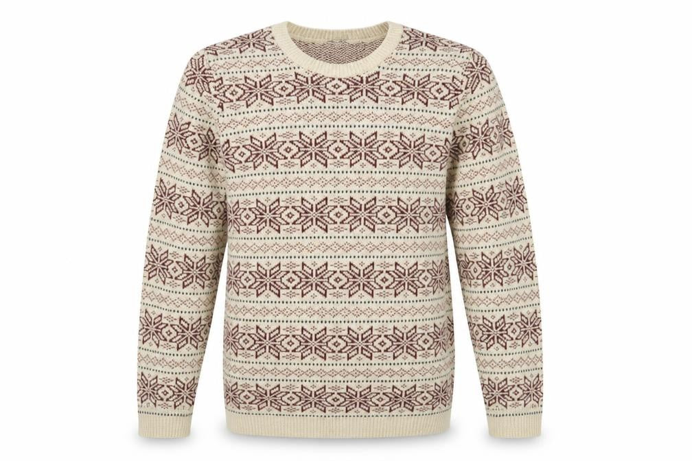 Topman Mens Beige Geometric Knit Pullover Sweatshirt Size S