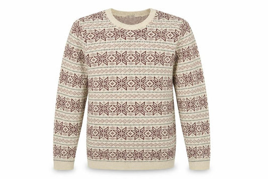Topman Mens Beige Geometric Knit Pullover Sweatshirt Size S