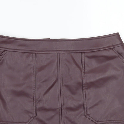Warehouse Womens Purple   A-Line Skirt Size 10