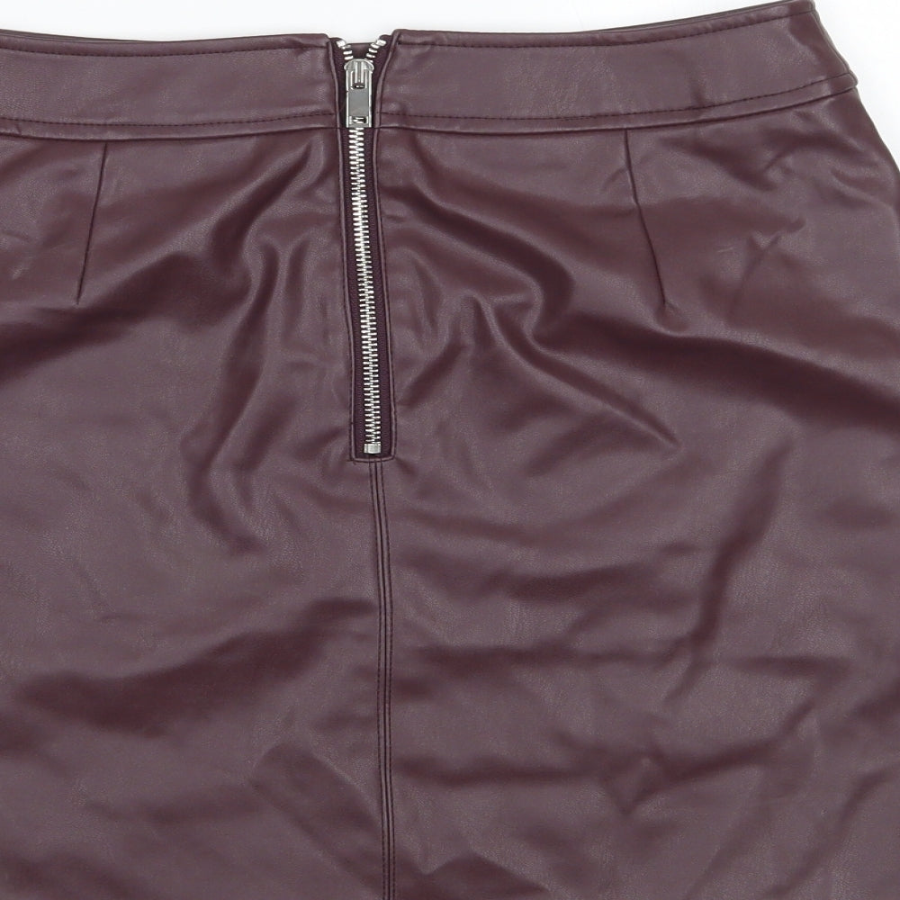 Warehouse Womens Purple   A-Line Skirt Size 10