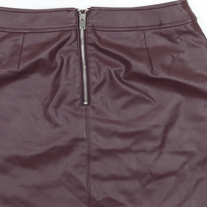 Warehouse Womens Purple   A-Line Skirt Size 10