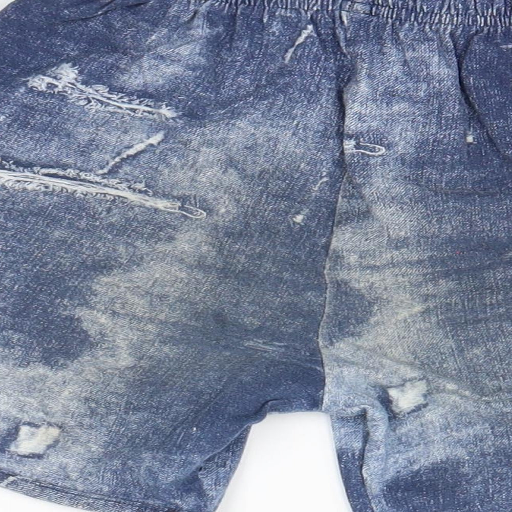 bebe Girls Blue  Denim Sweat Shorts Size 9 Years