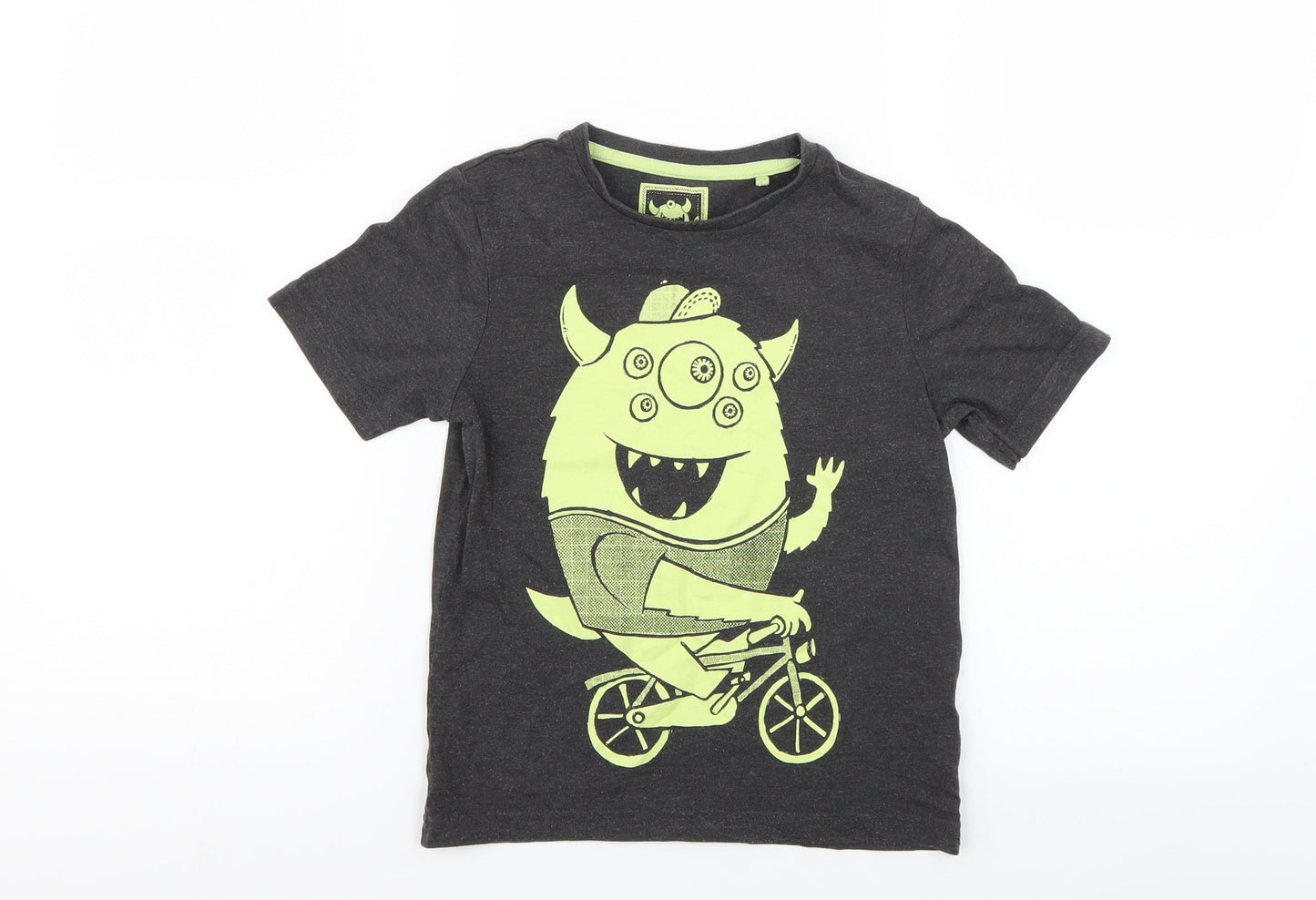 TU Boys Grey   Pullover T-Shirt Size 4-5 Years  - Monster Print