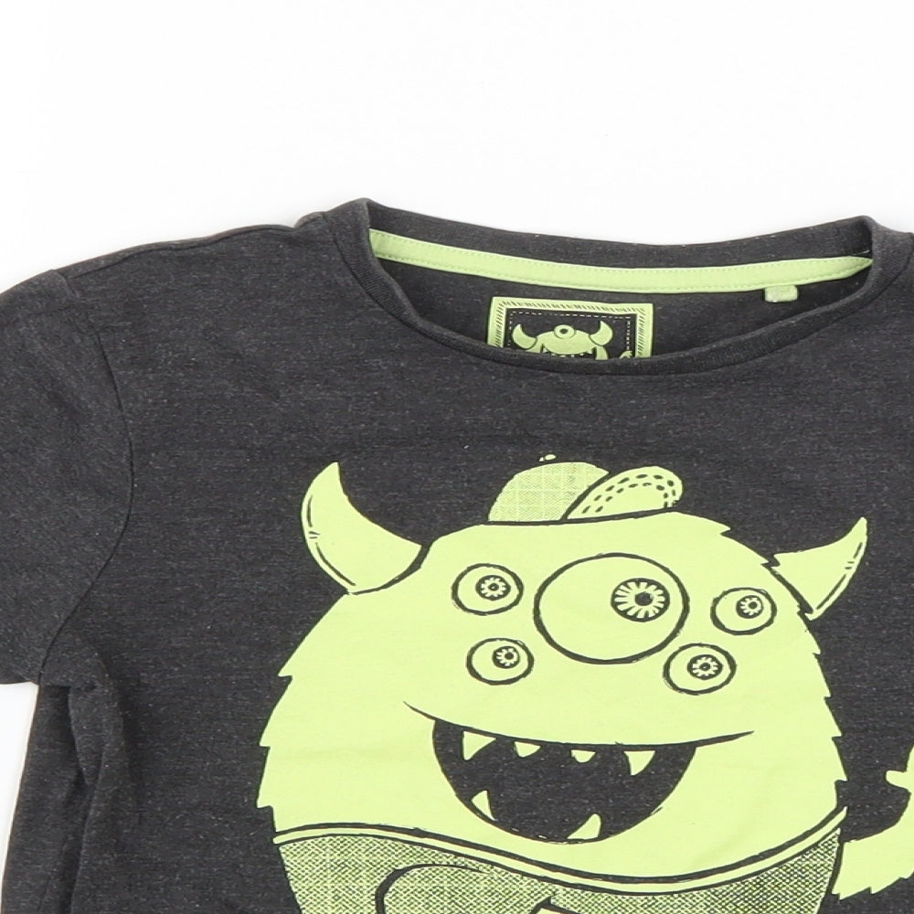 TU Boys Grey   Pullover T-Shirt Size 4-5 Years  - Monster Print