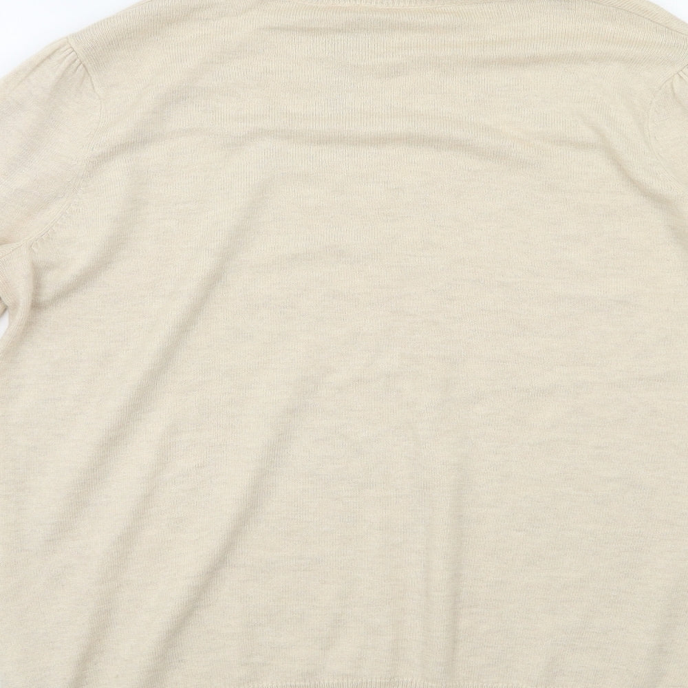 Evans Womens Beige   Pullover Jumper Size 16