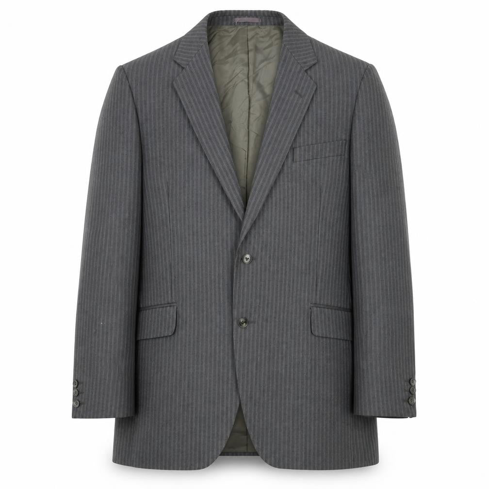 Charles Blades Mens Grey Striped  Jacket Blazer Size 42