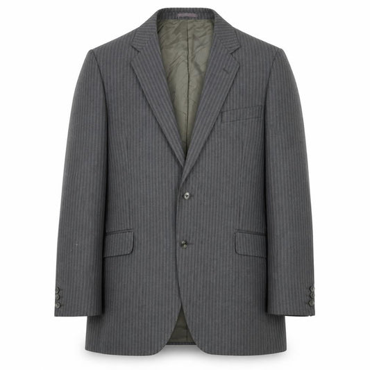Charles Blades Mens Grey Striped  Jacket Blazer Size 42