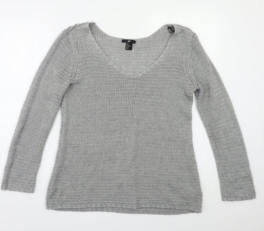 H&M Womens Grey   Pullover Jumper Size S