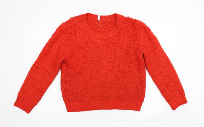 Additional front view of Henry Holland women’s red jumper, size UK 12