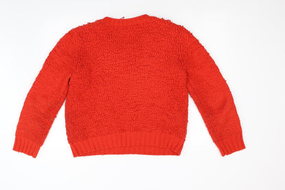 Back view of Henry Holland women’s red jumper, size UK 12