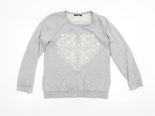 George Womens Grey   Pullover Sweatshirt Size 10