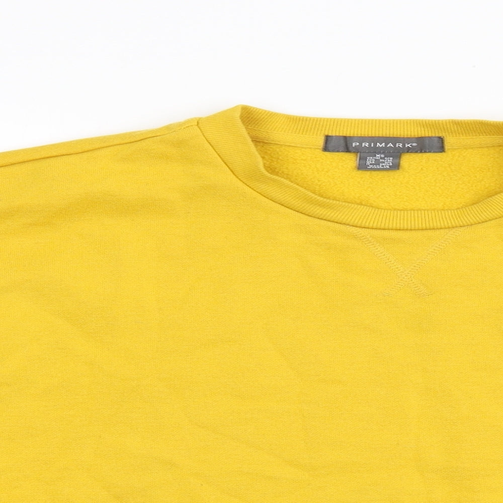 Primark Womens Yellow   Pullover Sweatshirt Size XS