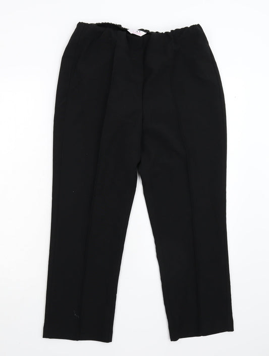 Julipa Womens Black   Trousers  Size 12 L25 in