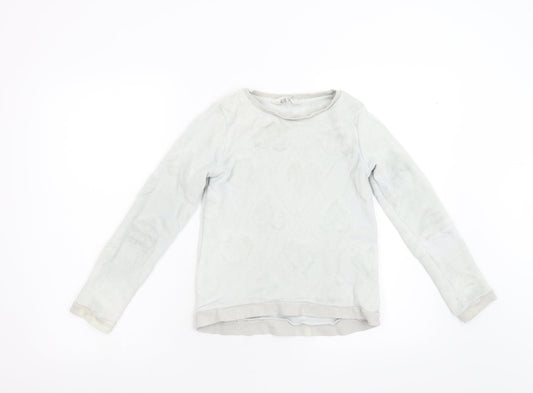 H&M Girls Grey   Pullover Jumper Size 8-9 Years
