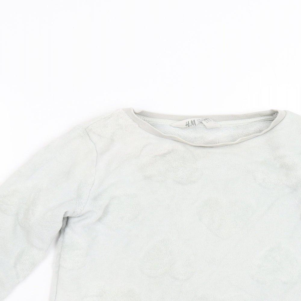 H&M Girls Grey   Pullover Jumper Size 8-9 Years