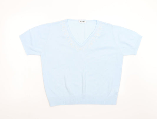 Berkertex Womens Blue  Knit Pullover Jumper Size 18