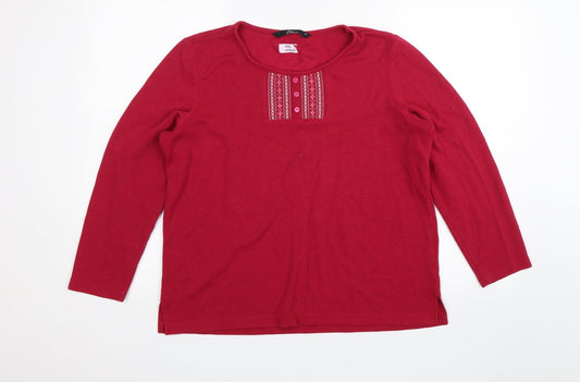 BM Collection Womens Pink   Pullover Jumper Size M