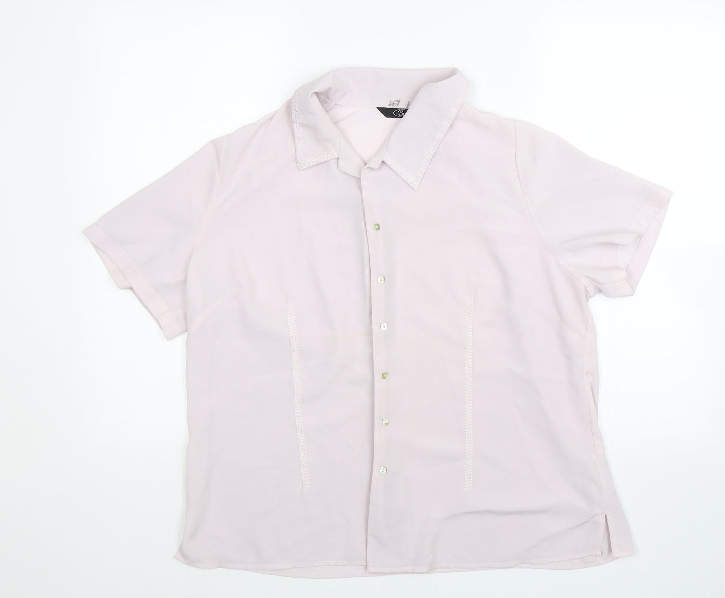 BM Collection Womens Purple   Basic Button-Up Size 18