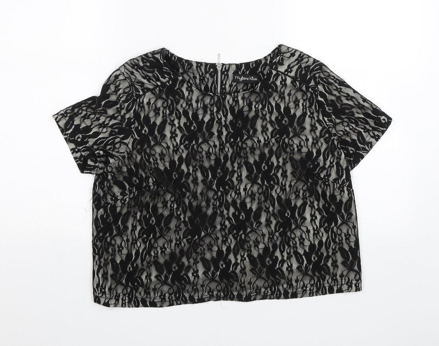 Myleene Klass Womens Black Floral  Basic Blouse Size 14