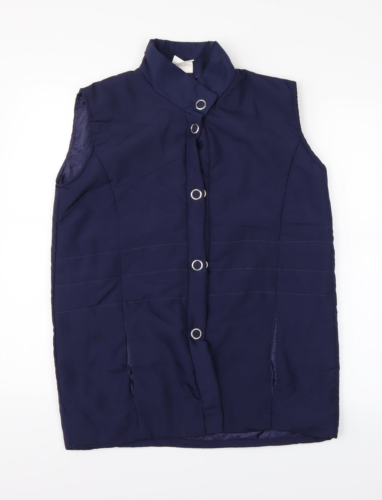 Anne de Lancay Womens Blue   Puffer Jacket Waistcoat Size 10