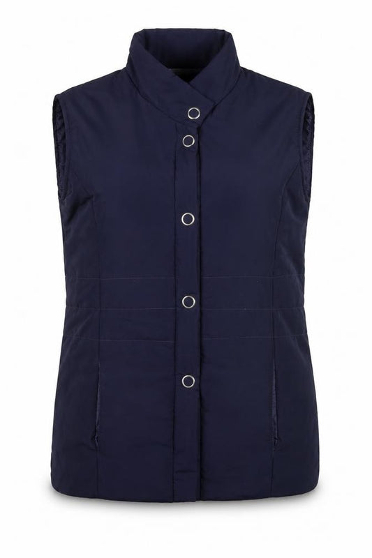 Anne de Lancay Womens Blue   Puffer Jacket Waistcoat Size 10