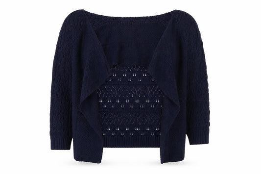 Isle Womens Blue Argyle/Diamond  Cardigan Jumper Size 10