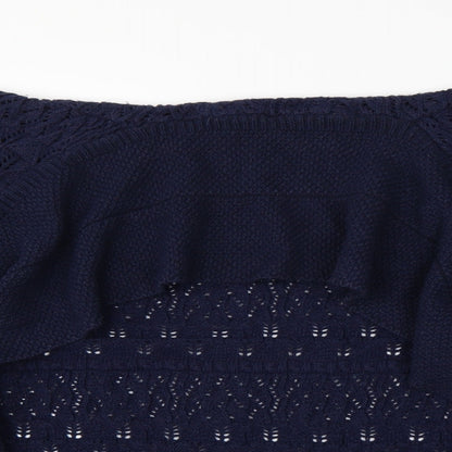 Isle Womens Blue Argyle/Diamond  Cardigan Jumper Size 10