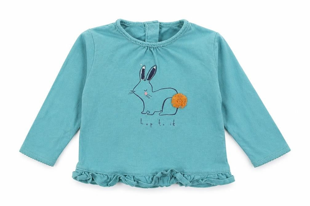 Next Boys Blue   Pullover Jumper Size 3-6 Months  - Bunny Hop on it