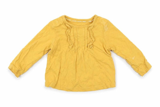 Tu Girls Yellow   Pullover Jumper Size 3-6 Months