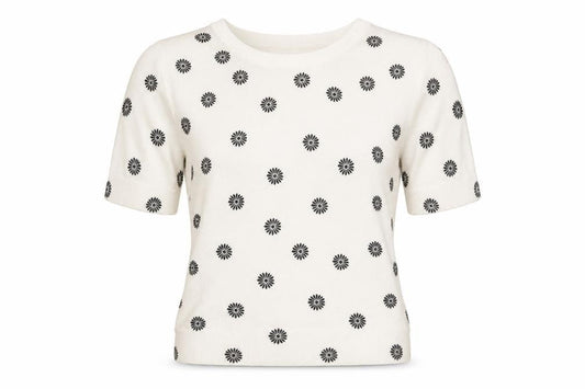 Marks & Spencer Womens White Floral  Pullover Jumper Size 8