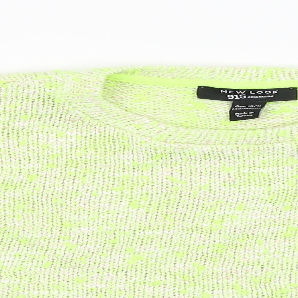 New Look Girls Yellow   Pullover Jumper Size 10-11 Years  - Cropped