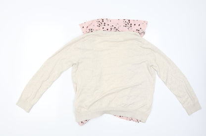 South Womens Beige   Cardigan Jumper Size 14