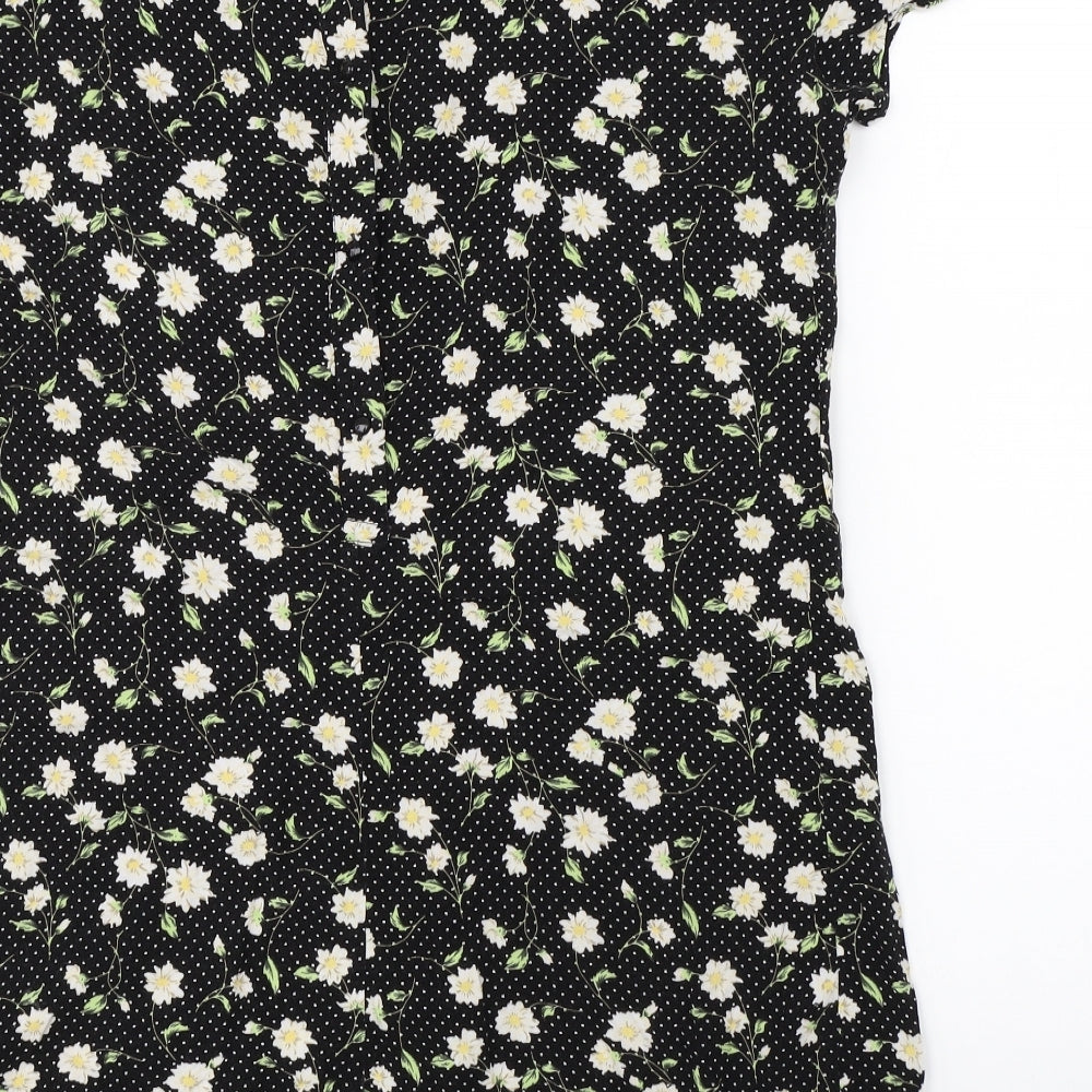 Debenhams Womens Black Floral  Shift  Size 14